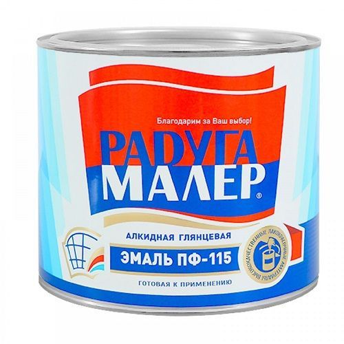 Эмаль ПФ-115 белая 1,9кг Радуга