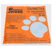 Салфетка микрофибра для стекла 30х30  Рыжий кот  