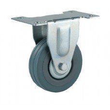 Колесо аппаратное 100мм FCG46 неповоротное серая резина---