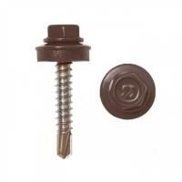 Саморез кровельный RAL8017 4,8х51 дерево  50шт шоколадно-коричневый Daxmer