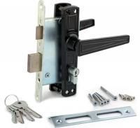 Замок врезной 13см с руч. черный язычок 3В4-3.01 Зенит