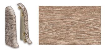 Плинтус Идеал 3Д 55 Классик 205 заглушка дуб капучино