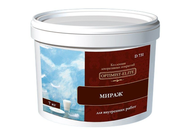 Покрытие декоративное D731 Мираж  7кг Optimist Elite