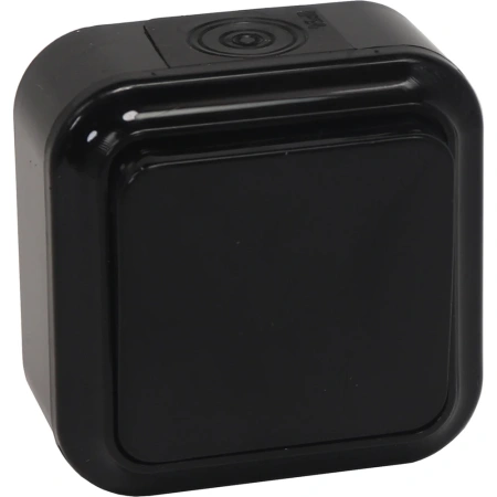 Выключатель откр.установки 1-кл черный Пралеска Беларусь IP54