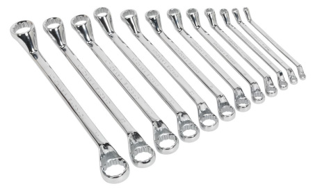 Ключ накидной 10х11мм изогнутый Сибртех