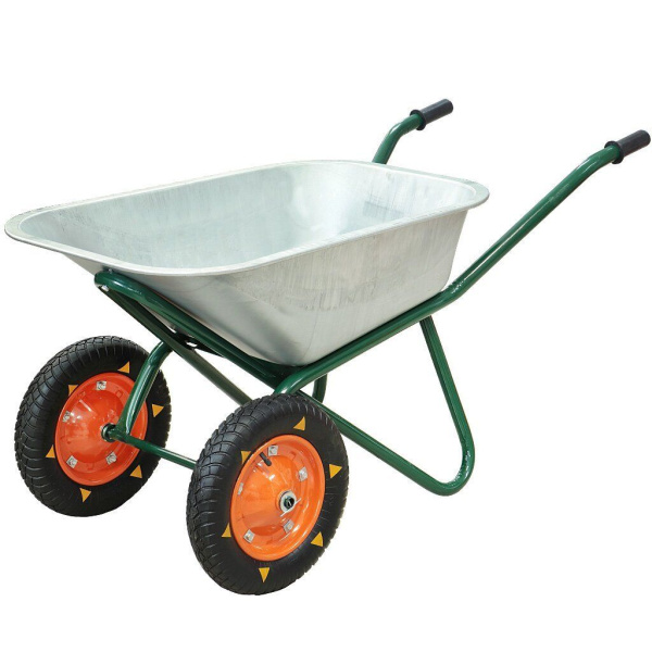 Тачка строительная 2 колеса 110л 250кг пневмо колесо БТМ