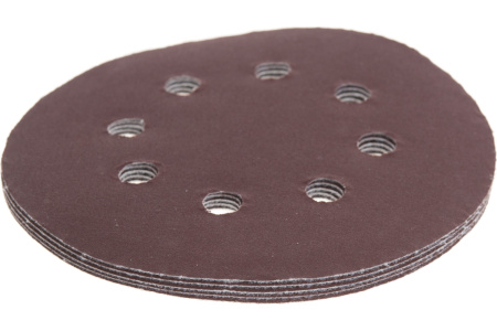Круг шлифовальный бумага 125мм Р220 8 отв 5шт Matrix